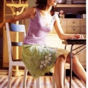 Anthropologie Odille Italia Embroidered Apron Skirt